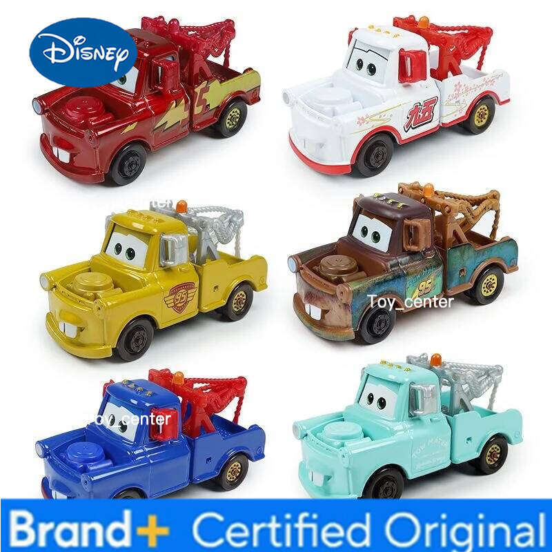 Disney Pixar Cars Metal Diecast Golden Young Ivan Lightning McQueen Tow Mater Dr. Damage Arvy Big Wheel Foot Car Model Toy Gift H260113