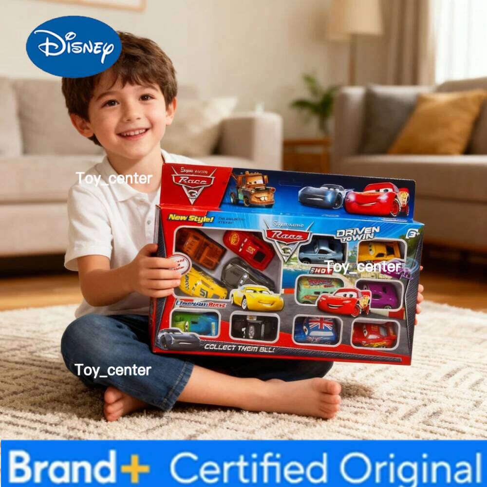 Disney HOT! 12PCS/Set Box Pixar Back Force Lightning Mcqueen Jackson Storm Mater Model Car Toys Christmas Gift for Kids H260113