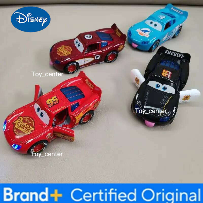 Disney Toy Story 3 Model Car Lightning Mcqueen Metal Diecast With Lights Inertial Pull-Back Wheel Spit Out Your Tongue Cars Toys H2601131