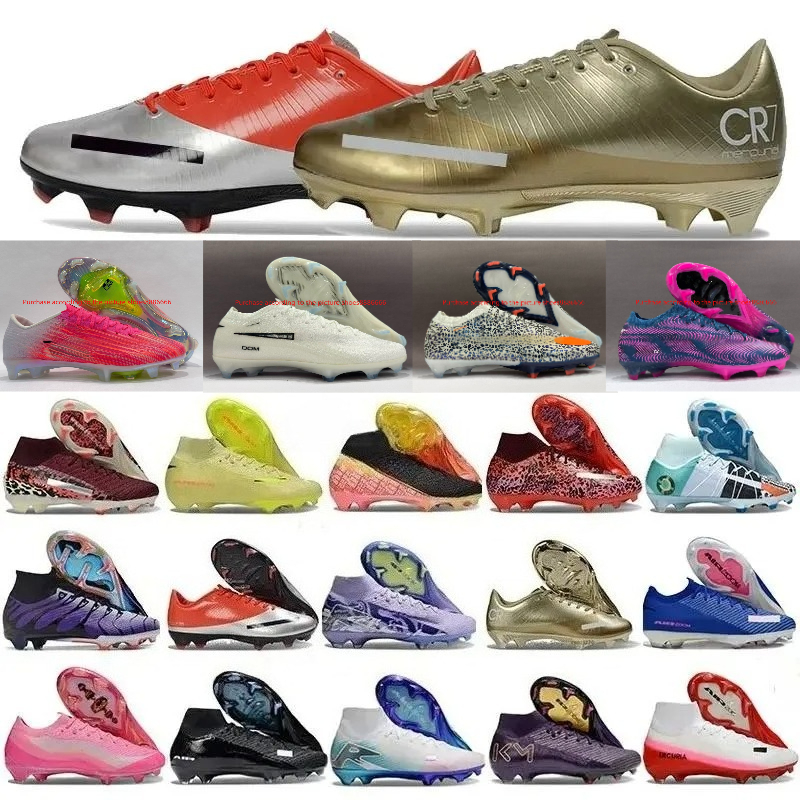 Top Football Boots Mer curiel VAP FG 16 17 SuperfIy 10 11 Vini Jr 95 Kylian Mbappes Good Chrome Boots Youth Mens Soccer Shoe Crampon Shadow Fear Nothing With shoebox