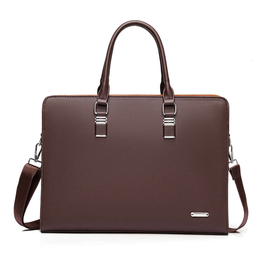 Large Capacity Horizontal Men's Handbag Briefcase Single Shoulder Crossbody Business Trip Laptop Bag