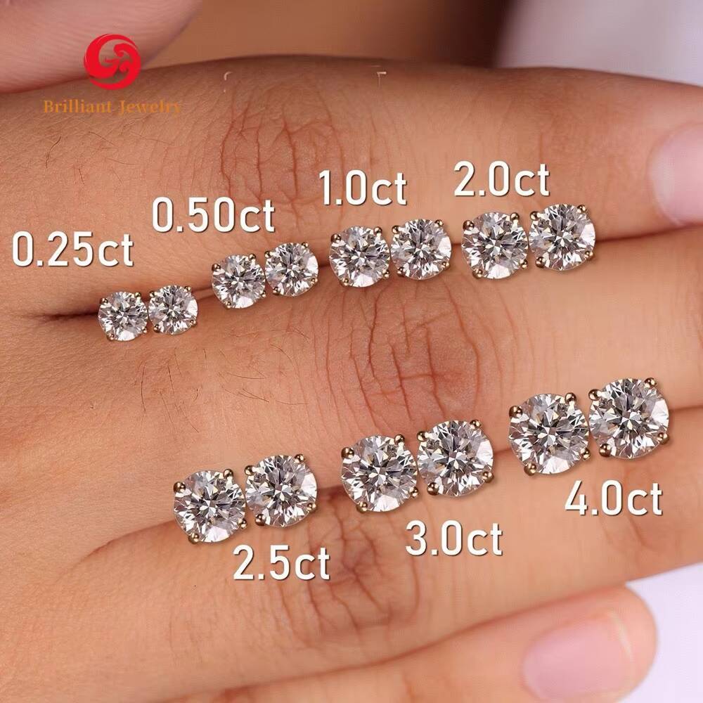 Luxury Diamonds Earring Studs 14k Solid Gold Lab Grown 4 Prong Diamond Earrings for Women VS1 Clarity IGI Certified