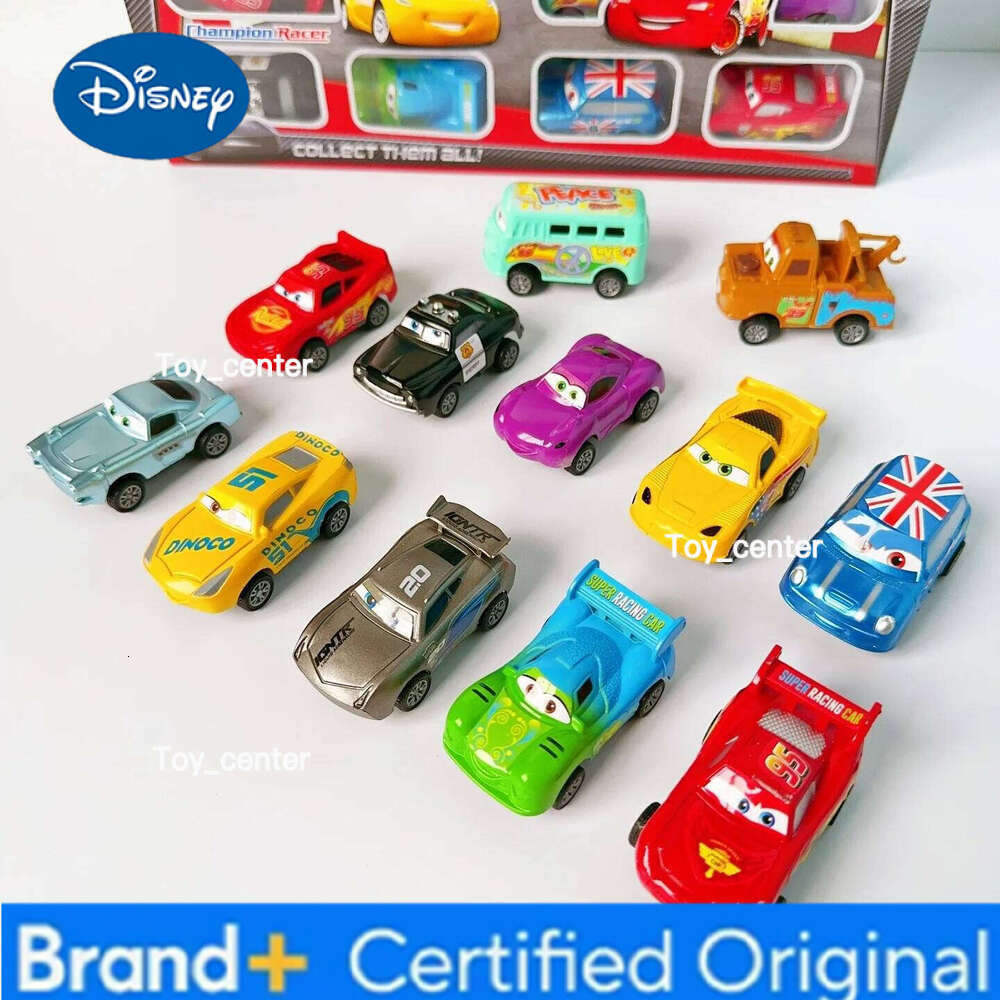 Disney New Pixar 3 Rebound Cars 12 Piece Series Lightning McQueen Jackson Storm Plastic Car Model Toy Boutique Gift Box H260113
