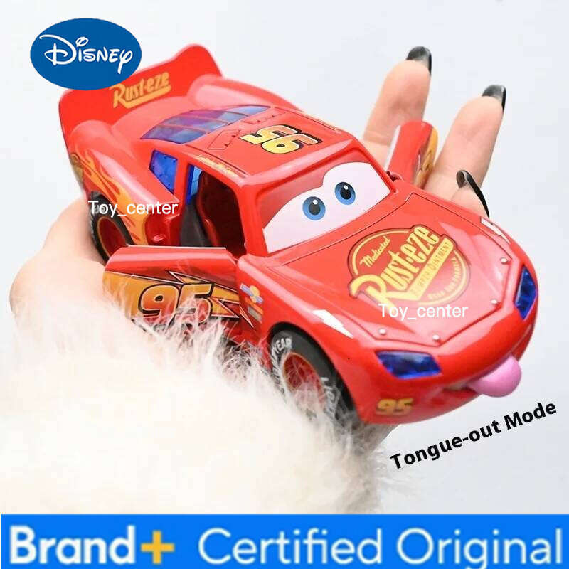 Disney Pixar Cars Extra-Large Die-Cast Lightning McQueen Model Vehicle Set with Light-Up Features - Gift Box for Christmas H260113