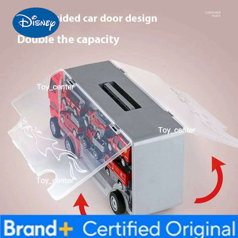 Disney Children's Toy Car Alloy Engineering Vehicle Fire Combination Storage Container Dinosaur Transport Truck H260113