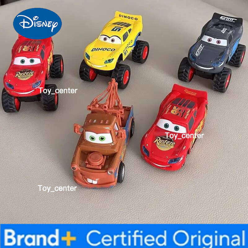 Disney Toy Story 4 model lightning McQueen Woody with lights inertia pull back free wheel car toy child birthday gift H260113