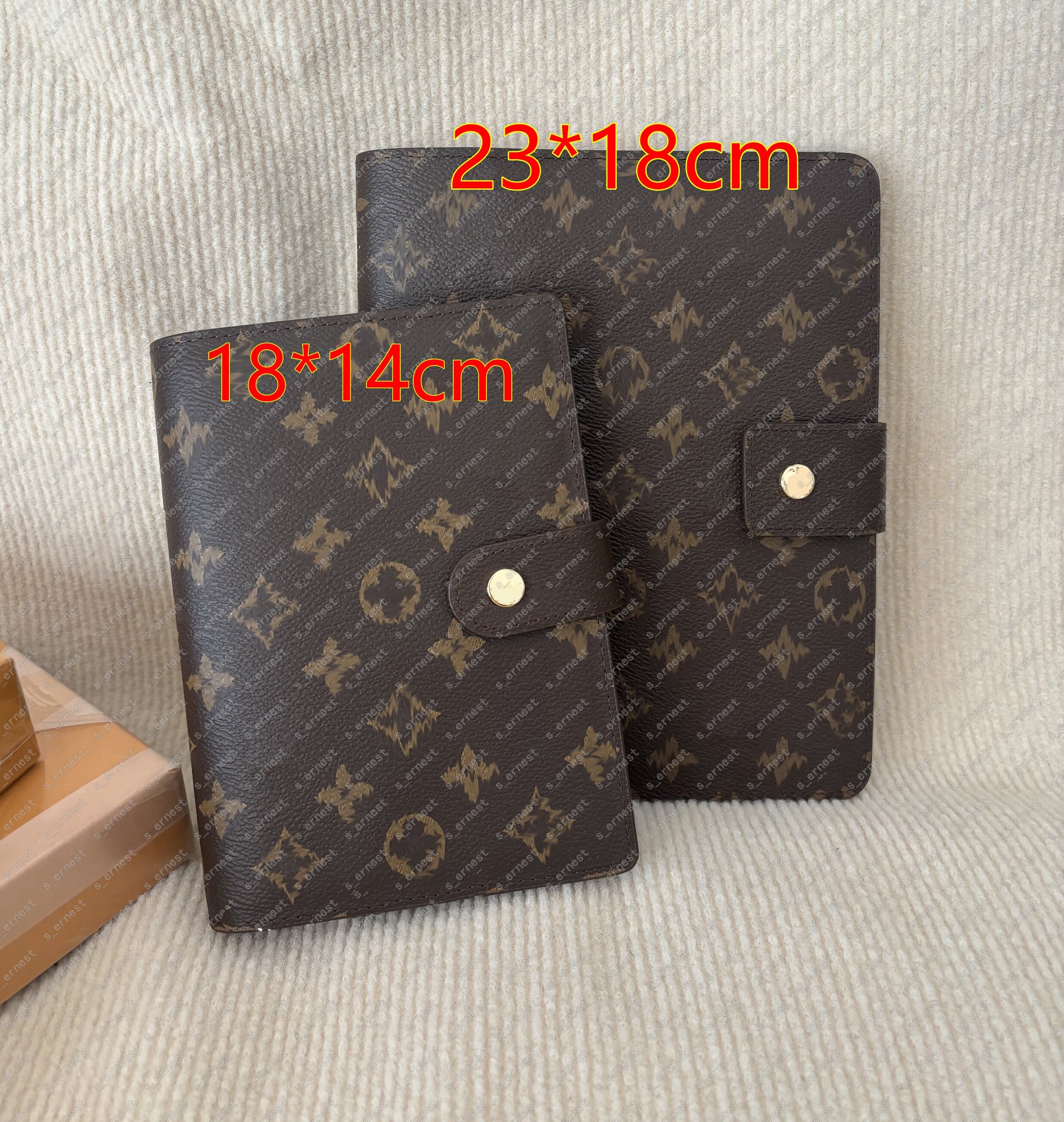 Leather PM MM Desk Calendar Designer Agenda Cover Document Holder for Desk Protective Case for Men Women Notebook Diary Card & Passport Wallet