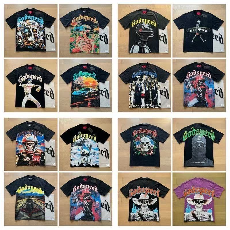 designer god speed shirt Mens tShirt Set graphic tee Fashion Holiday CouplePrinting shirt fashion tees womens tops cotton tshirts washed black tee ture size s-xl
