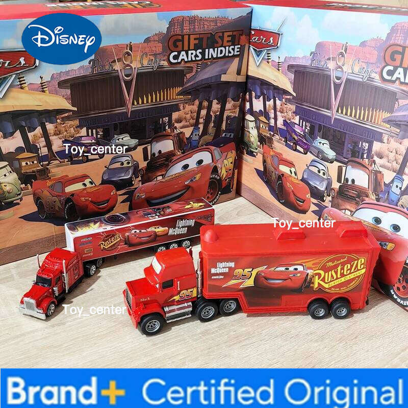 Disney HOT Selling 12Pcs Pixar Cars Gift Box Metal Diecast lightning McQueen Car Model Toy Jackson Uncle Truck Boy Birthday Toys H26011311