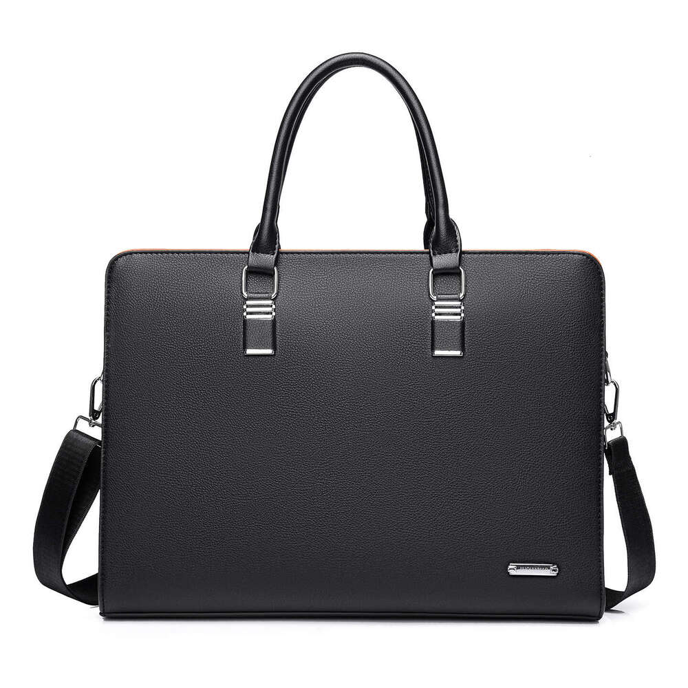 Large Capacity Horizontal Men's Handbag Briefcase Single Shoulder Crossbody Business Trip Laptop Bag