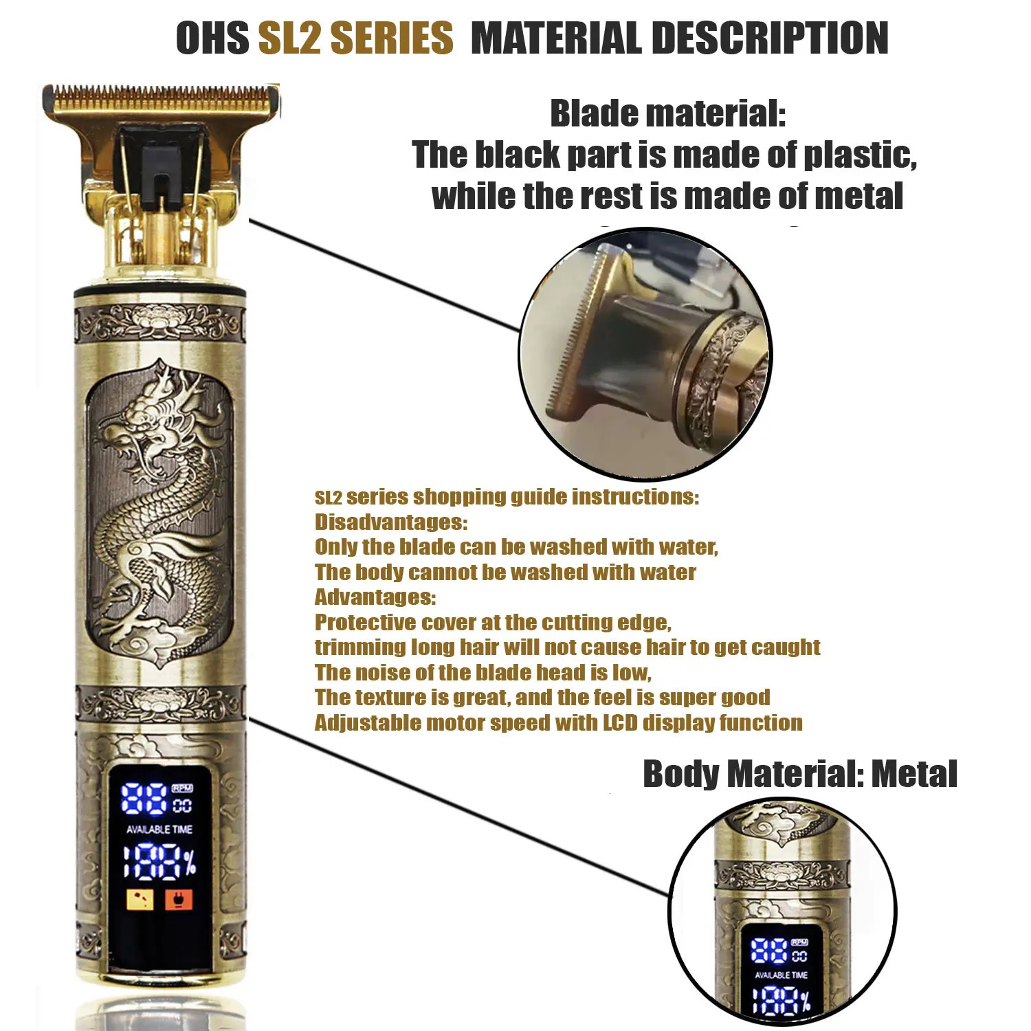 Vintage T9 Clipper Beard Shaving Body Hair Trimmer Clippers Electric Men Haircut Machine 0mm Barber Shaver 260112 C260312
