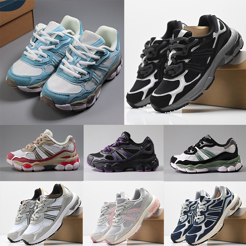 Designer Kids Running Shoes Trainers black white silver blue moonbeam sea salt kids platform designer athletic Childrens 26-37