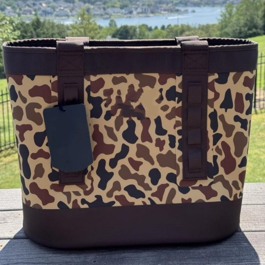 Camino 35L Totes Bags Camo Black Carry All Picnic Box Internal Dividers Mum Camping Lunch Bags Outdoor Durable Beach Totes Water proof Large Sports Bags