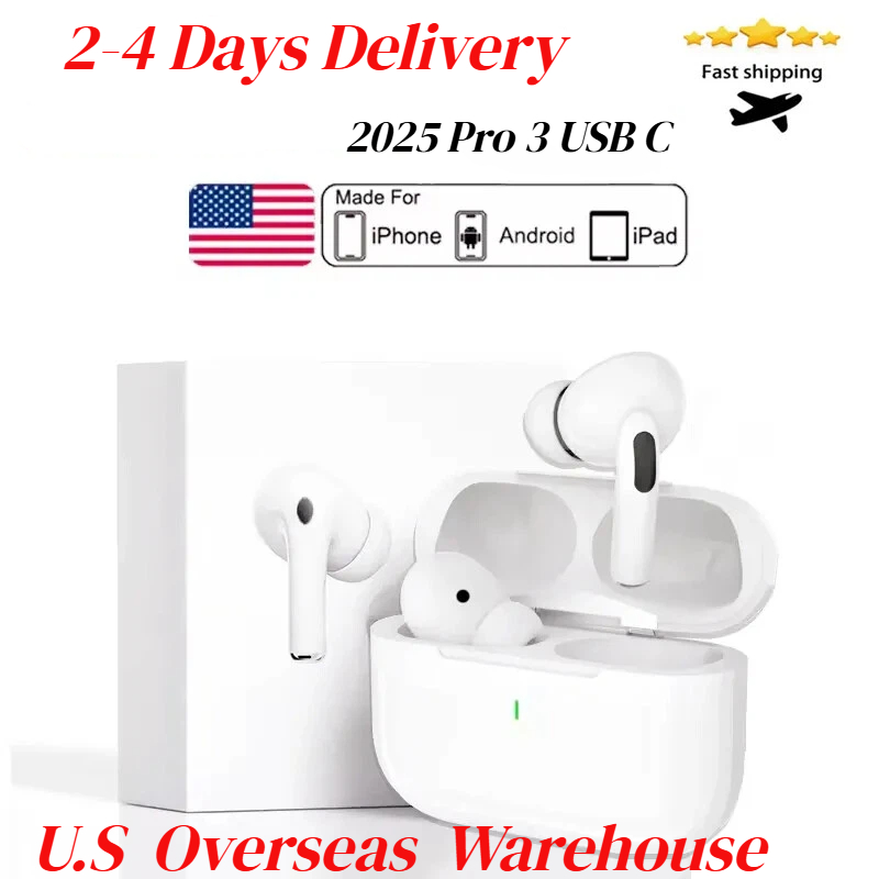 New Bluetooth Headphones 4 With ANC Earbuds USB-C Pro Active Noise Reduction Wireless Earphones Spatial Audio Pods 2 3 Headset Protective Case