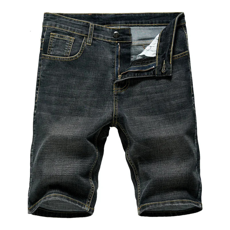Summer Shorts Jeans Men Denim Pants Stretch Dark Blue Fashion Mens Jeans Slim Straight Male Short Jeans Hombre 260112 - view 6