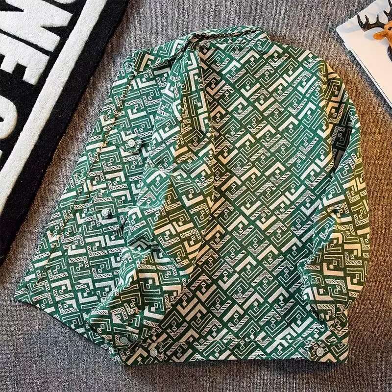 Designed Jacquard Denim For Men High Street Ins Retro Workwear Jacket Spring Autumn Trendy Loose Casual Top