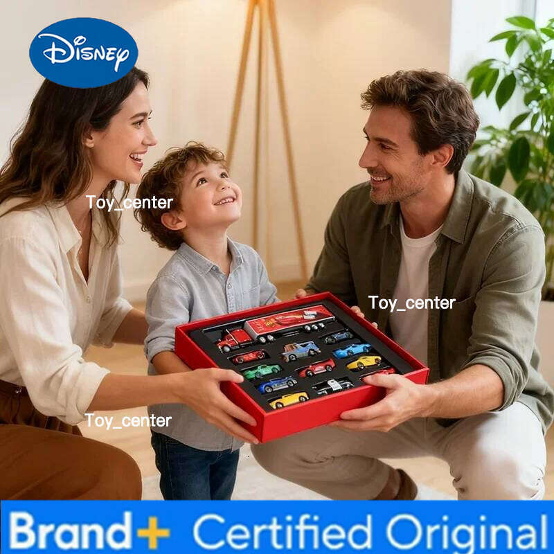 Disney 12Pcs Pixar Cars Gift Box Metal Diecast lightning McQueen Car Model Toy Jackson Uncle Truck Boy Birthday Toys H260113