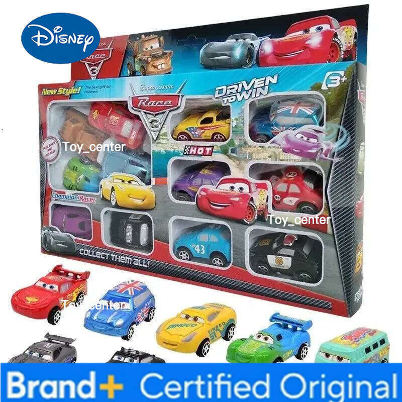 Disney New 2025 Lightning Mcqueen Jackson Storm 12pcs Pixar Cars Set Small Play Vehicles Models Perfect Collect Gift For Kids H260113