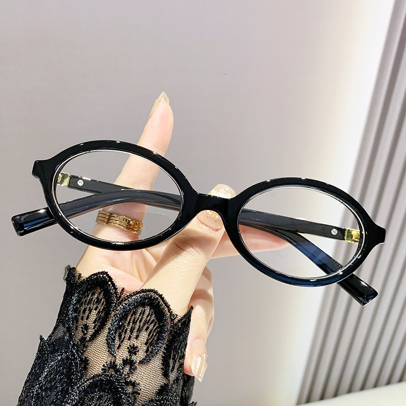 Designer Sunglasses Women's Presbyopia Glasses Luxury Glasses Black Frame Small Frame Men's Blue Light Blocking High End Frame Metal Teeth P