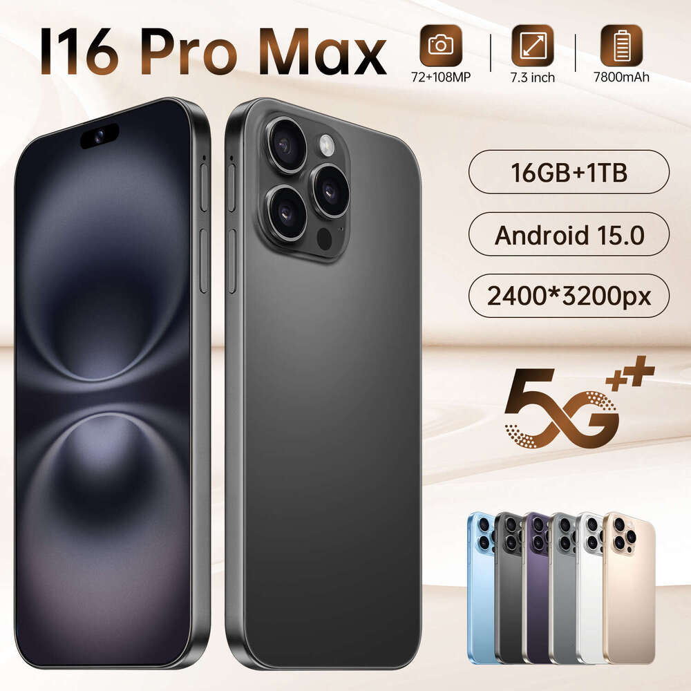 Famous brand cross-border new product i16 Pro Max Android intelligent 5G phone 16+1T all-in-one high-definition large screen source manufacturer CKS