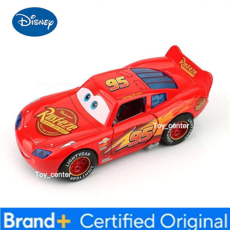 Disney large size Pixar Cars Sound and light Sheriff McQueen 1:32 Alloy pull-back vehicle Toy Children's Christmas gift H26011311
