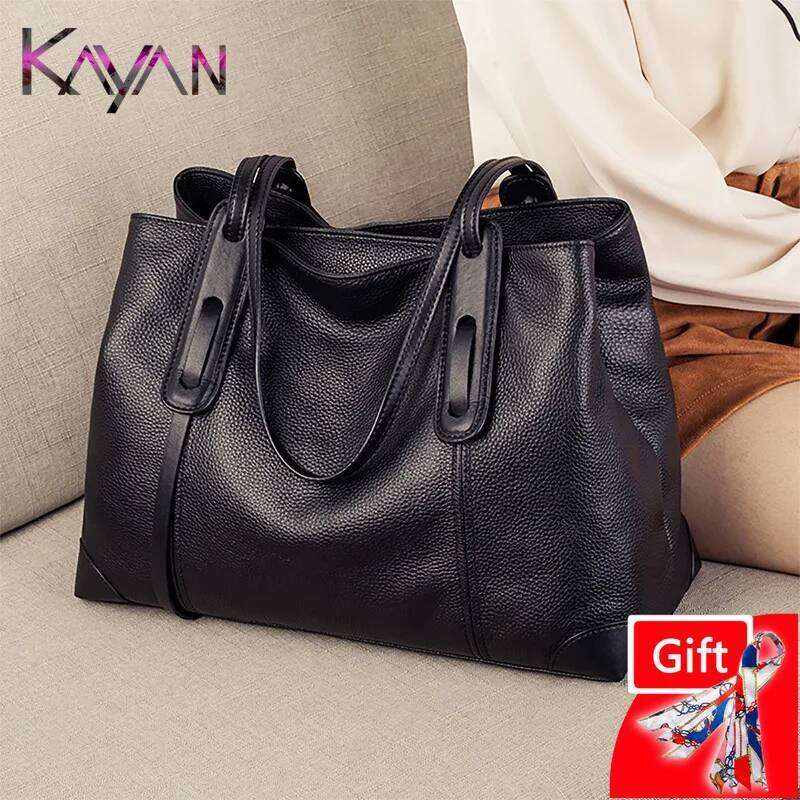 Luxury Shoulder Bag Hobo Winter Spring Lychee Leather Large Capacity Soft Leather Edge Women's Handbag SENYY
