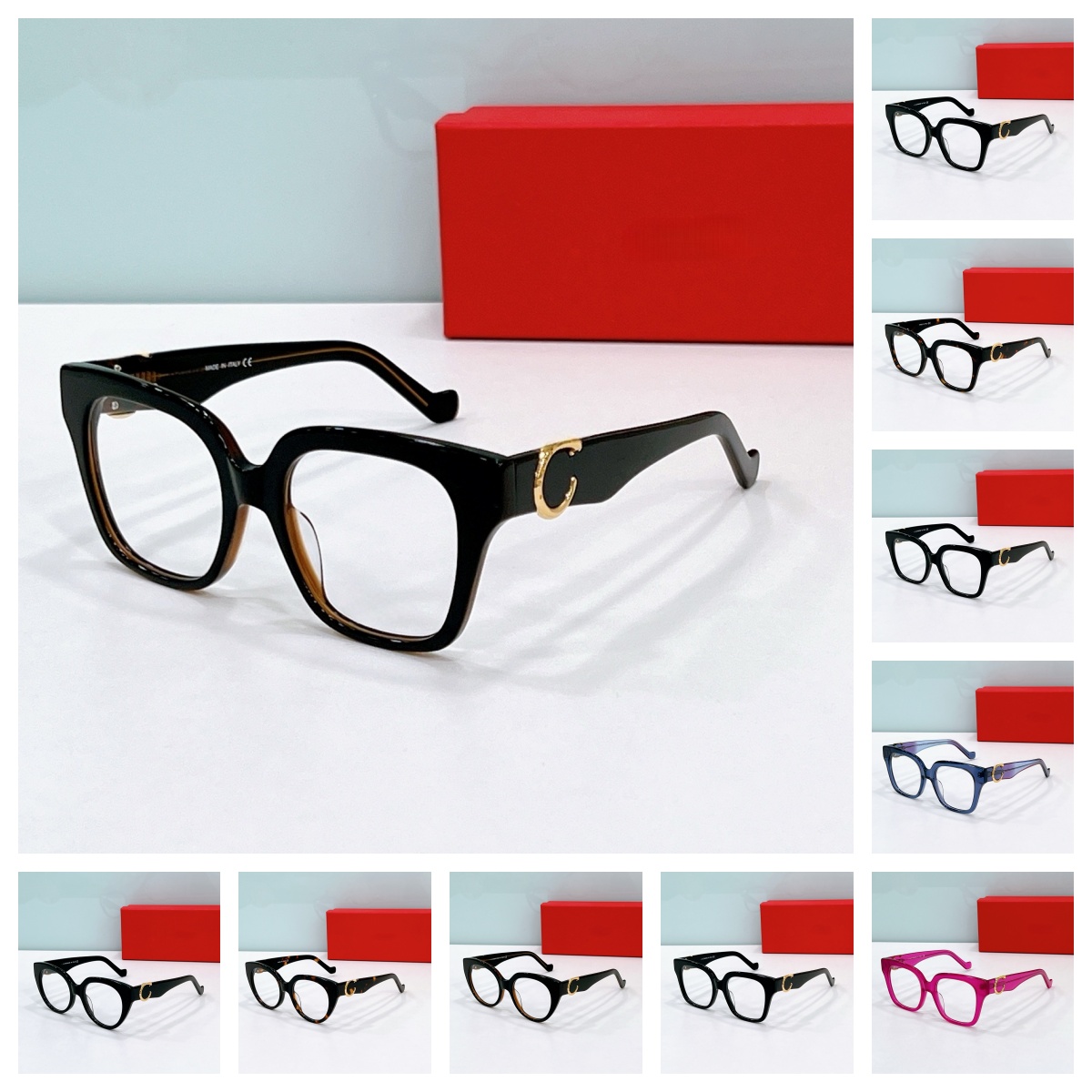 New Acetate Womens Optical Glasses Frames Prescription Sunglasses Leopard Photochromic Transition Titanium Round Eyewear Original designer sun glasses women