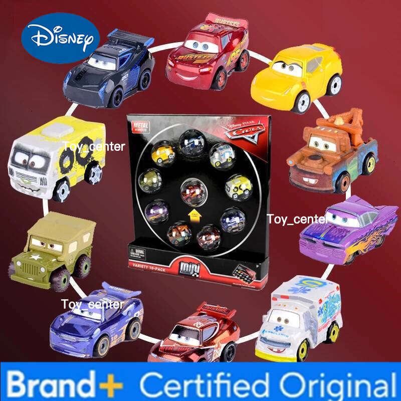 Disney 10 Pcs/set Original Pixar Cars 3 Mini Metal Diecasts Toy Vehicles Lightning McQueen Black Storm Jackson Car Toys FLG72 H260113
