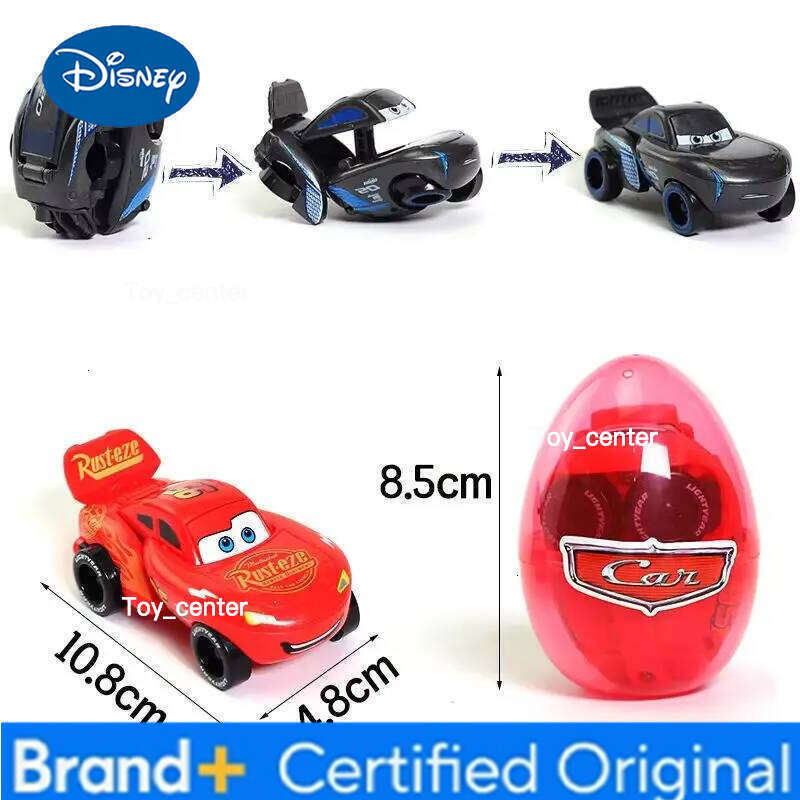 Disney Pixar Cars 6-Piece Set Egg-Shaped Transformable Car Toy Model McQueen And Friends Non-RTR Play Vehicles for Kids H260113