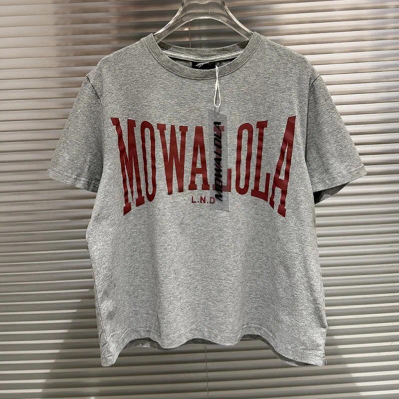 Free Shipping Clothing T Shirts Mowalola Short Sleeve Tee Summer Letter Print Casual Classic Round Neck Men's Tees - view 8
