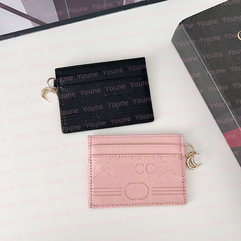 Designer wallet bag charm G G Womens Men pink card holder keychain Sac coin purse leather cardholder Hight quality id card Luxury mini wallet key pouch dhgate