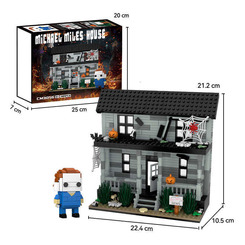 NEW Nightmares Before Christmas Haunted House Building Blocks Set Ideas Pumpkin Ghost Skeleton Hut Halloween Gifts X251216 - view 7
