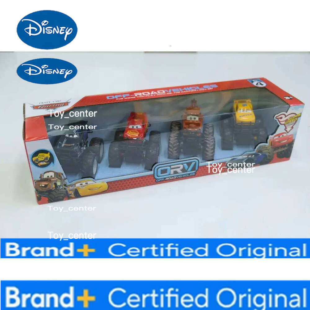 Disney Pixar 4pcs/Set Off-Road Vehicle Pullback Toy Set Alloy Plastic Lightning McQueen Model Cars Play Vehicles Kids Gift H260113
