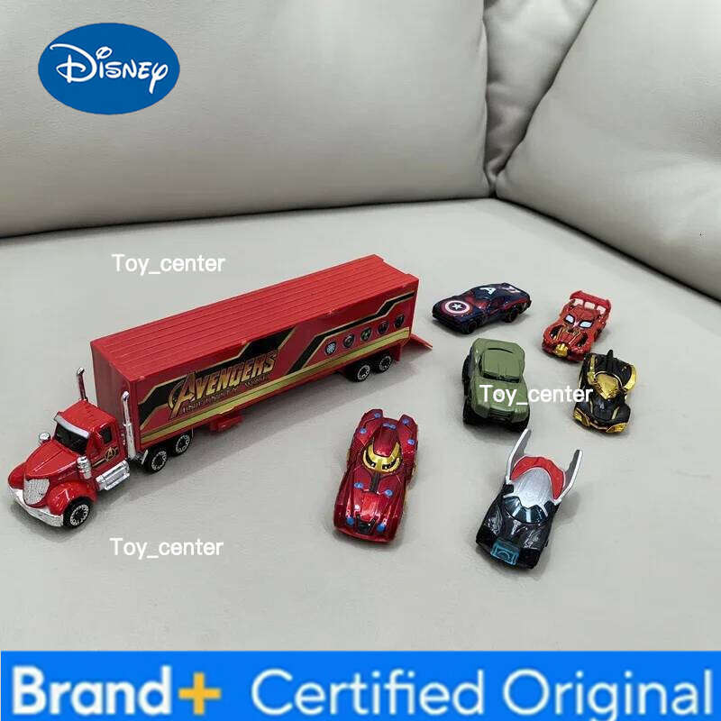 Disney 7pcs/set Cars Movie Pixar Toys Marvel The Avengers Truck 1:55 Alloy Justice League Lightning McQueen Metal Car Toy Gift H260113