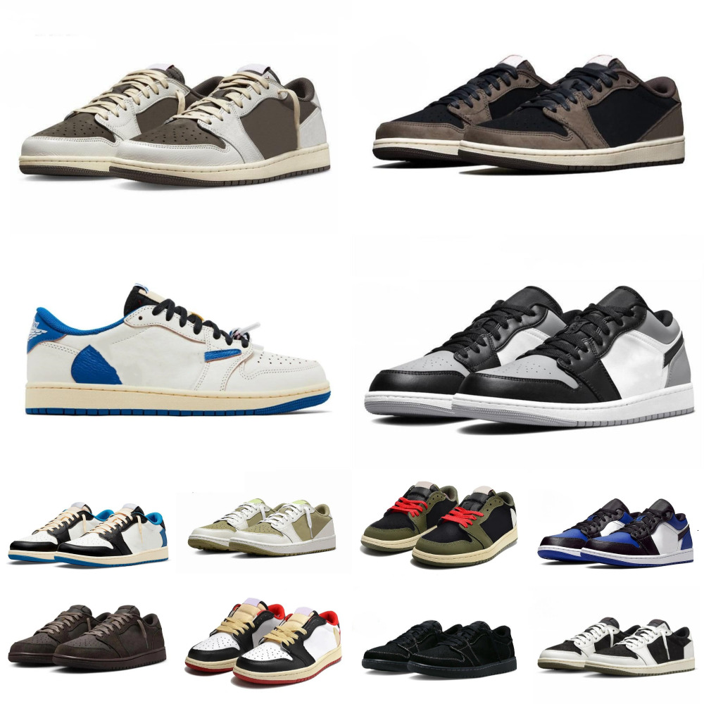 Designer J1 1 Reverse TS Low Sports Shoes Mans Women 1S Military Blue Royal Toe Mocha RetroeS Trainers Basketball Shoes Medium Olive Neutral White Black Sneakers S98