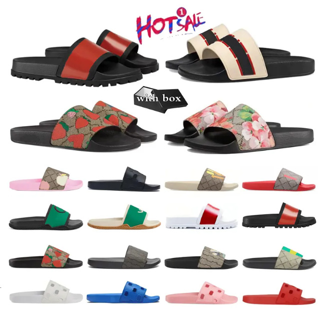 designerNew sandals luxury designer mens womens slides Floral Flat Gear sole Luxury Sliders Summer Beach shoes pantoufles claquettes Rubber Slippers Slide Sandal