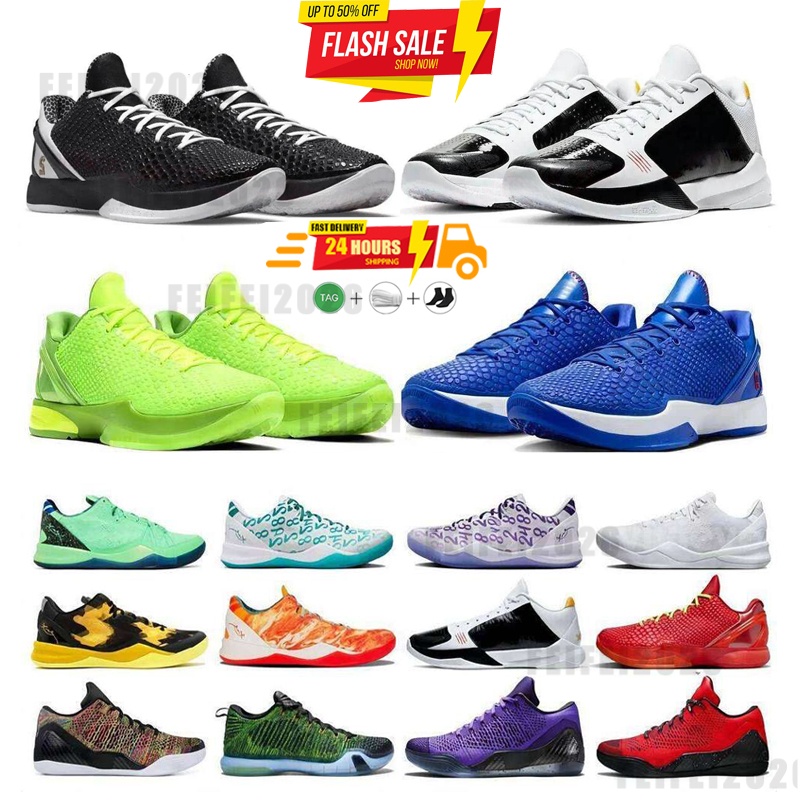 Designer Top Quality Black Mamba 8 6 5 Potro Reverse Grinch Basketball Shoes 24 Mambacita Think Pink X-Ray Easter Del Sol for Men Women Trainers Outdoor Sports Sneakers