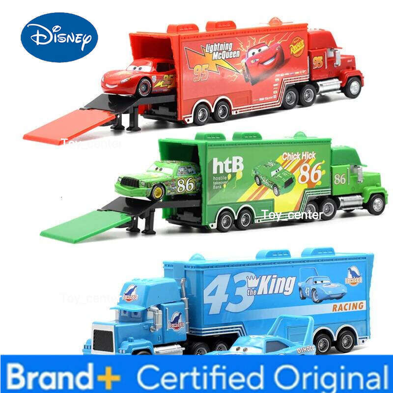 Disney Pixar Cars And Toy Set Lightning Mcqueen Mike Uncle The King Cruz 1/43 Diecast Model Trucks NEW YEAR Gift for Kids H260113