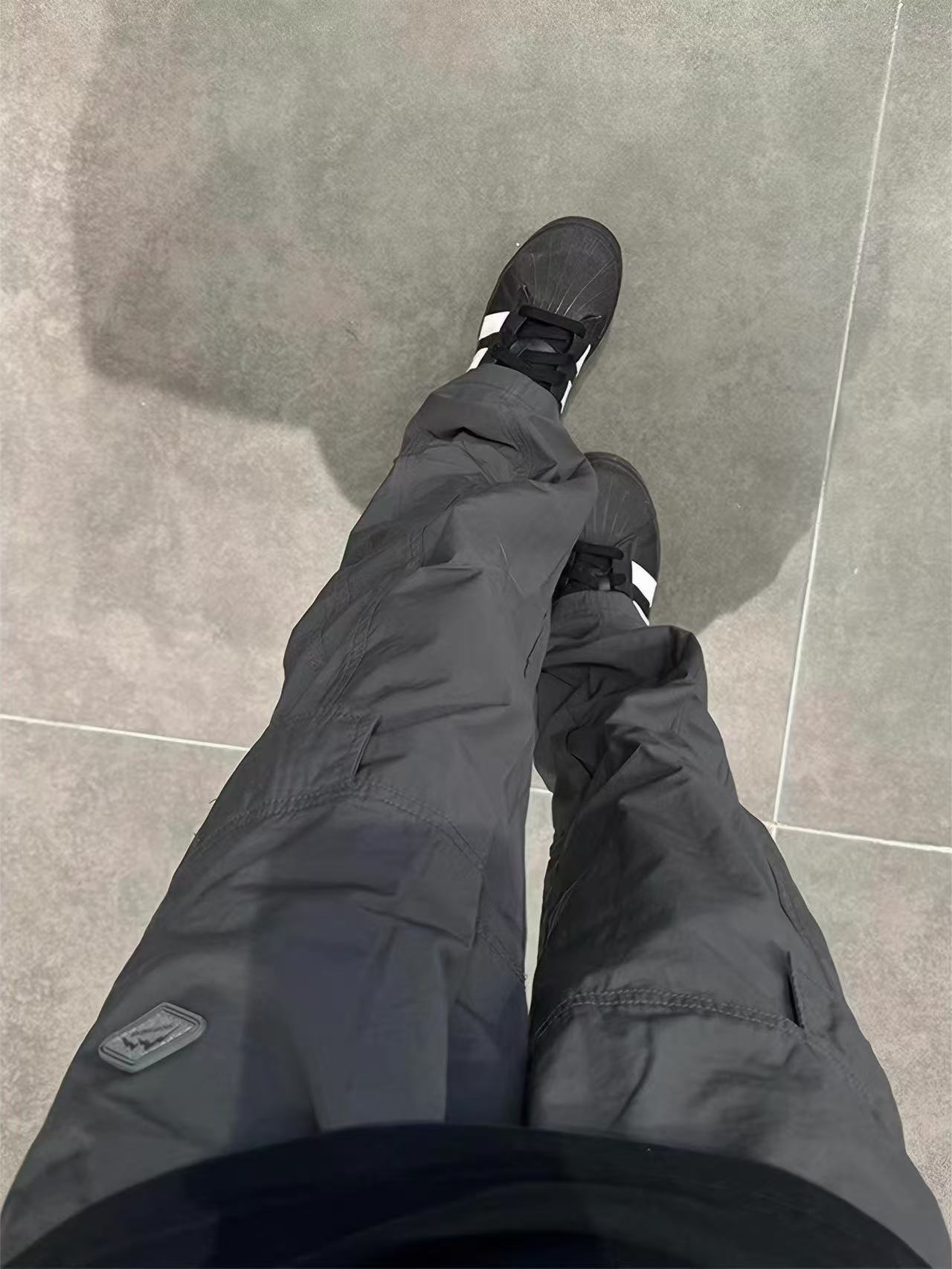 Men's trousers, work pants, trendy casual mountaineering pants, straight-leg windbreaker pants