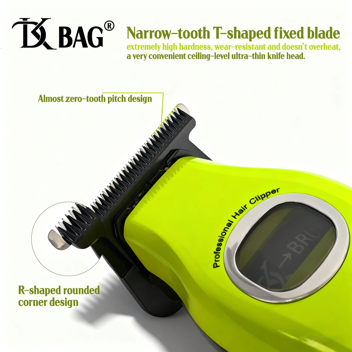 DK 088 Professional Mens Trimmer 7500RPM External Rotor Brushless Motor Barber Scalelike DLC Blade Hair Clipper Salon Use 260112 C260312