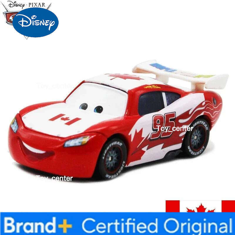 Disney 1:55 Pixar Cars Canada America Germany Britain Edition McQueen Rare Car Model Die Casting Children Toy Christmas Gift H260113