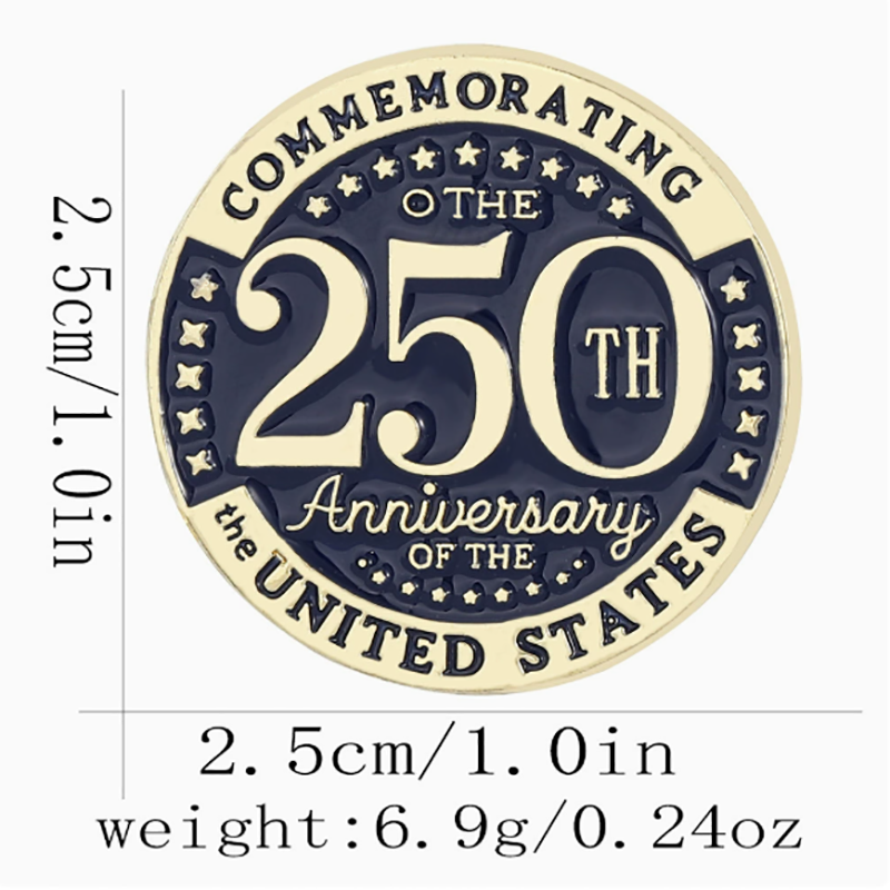Commemorative Brooch for The 250th anniversary Of the Founding of The United States; Veterans' Commemorative Badge 27