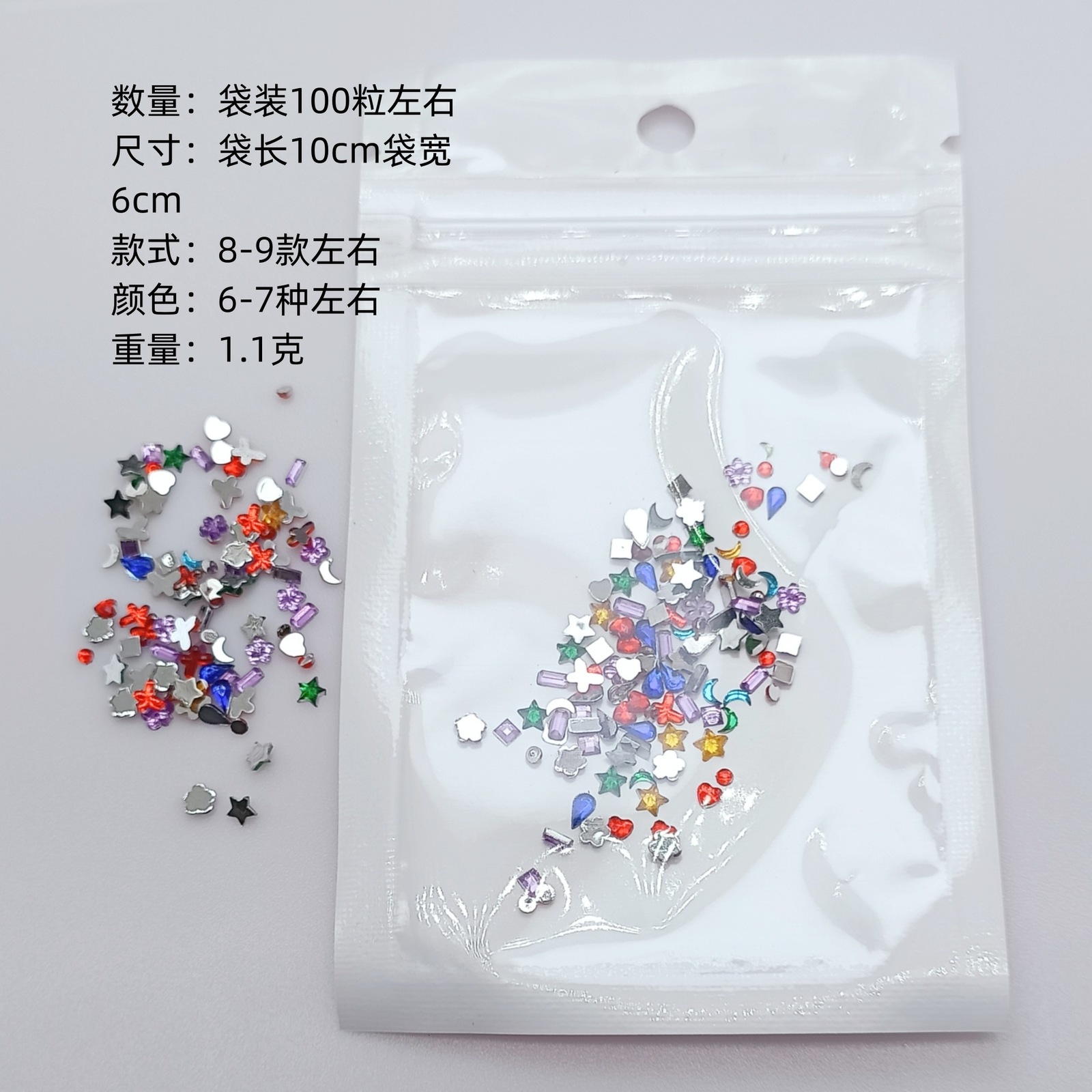 1Set Dental Tooth Gems Crystal Diamond Ornament Diy Tools Various Shapes Color Teeth Jewelry Denture Acrylic 250107