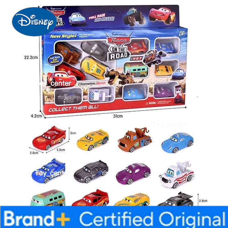 Disney 2025 New Hot Selling Small With Box 12pcs Pixar Cars Lightning Mcqueen Jackson Storm Mate The Holiday Gifts For Children H260113