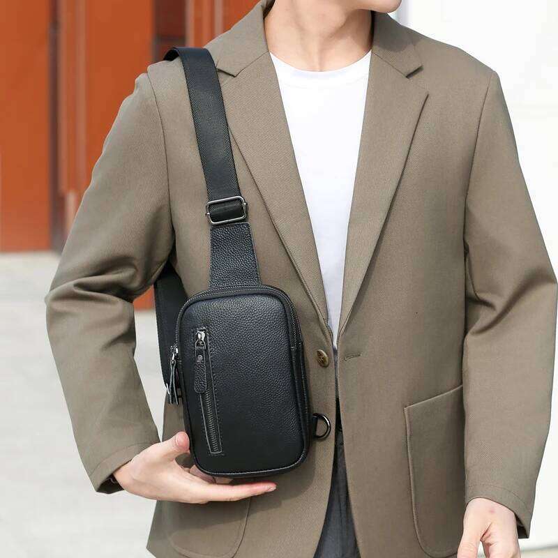 Head Layer Cowhide Genuine Leather Men S Shoulder Crossbody Chest Bolso Hombre Sacoche Homme For Men Sling Bag High Quality Luxury Bag