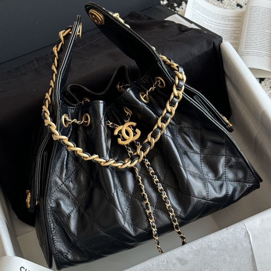 Handbag designer bag handbag women's style leather plant shoulder bag diagonal bag new bucket bag retractable chain bag new classic