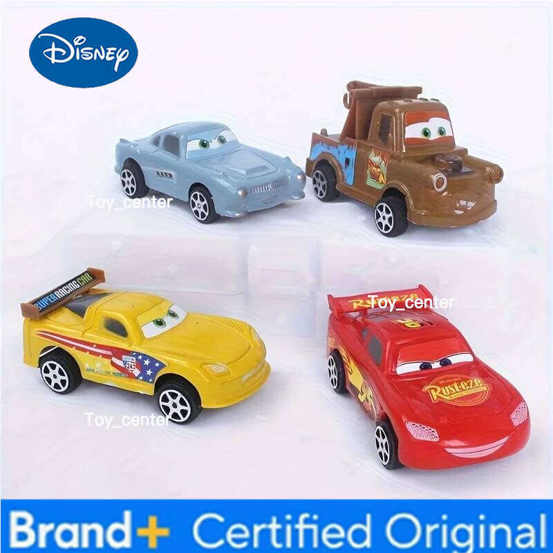 Disney 4-piece/Set Plastic Lightning McQueen Racing Set - Cute Cartoon Decor for Home, Office Christmas, and Birthday Gifts H260113