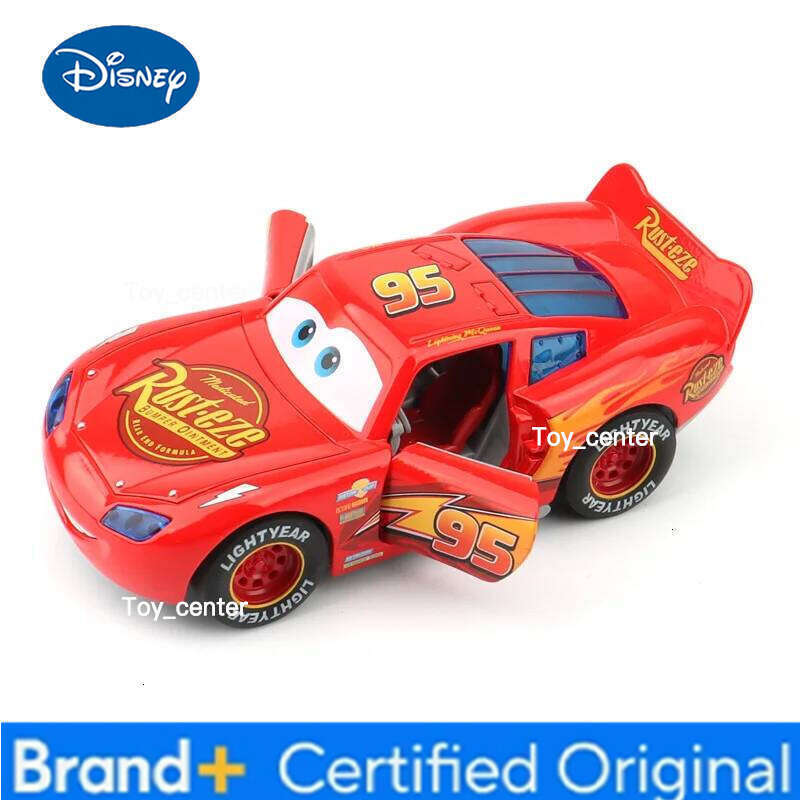 Disney large size Pixar Cars Sound and light Sheriff McQueen 1:32 Alloy pull-back vehicle Toy Children's Christmas gift H260113
