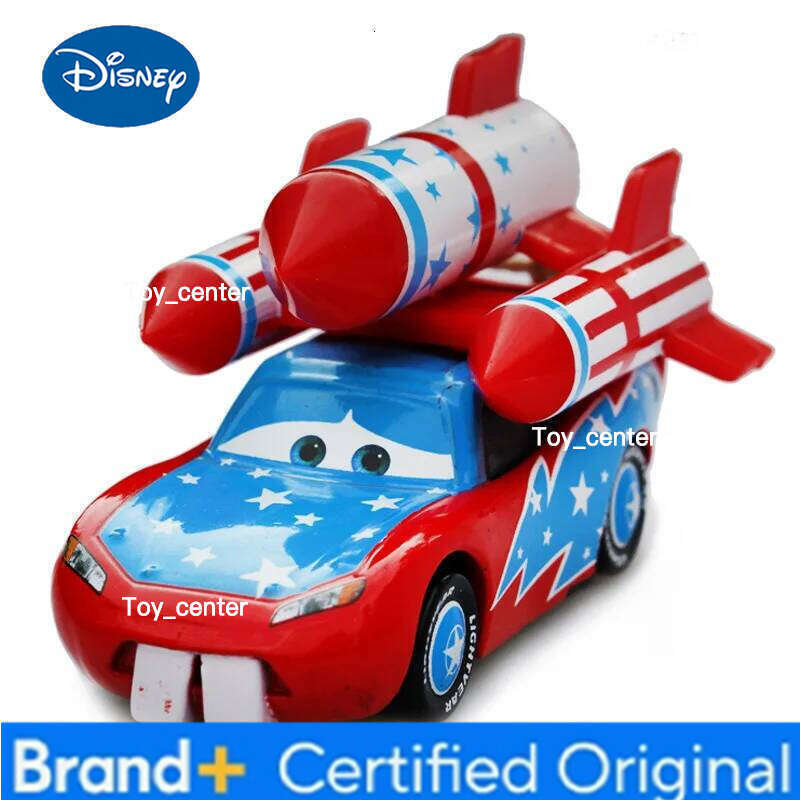 Disney 1:55 Original Pixar Cars Toy Rocket Fireworks McQueen Mater Diecast Model Cartoon Car Toys Boy Christmas Gift H260113