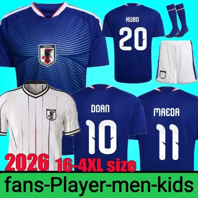 3XL 2026 2027 Japan Soccer Jerseys 26 27 Cartoon ISAGI ATOM TSUBASA MINAMINO ASANO DOAN KUBO ITO adult Men kids kit set Japanese home away Football Shirt uniform